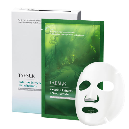Daily Refresh Hydrating Sheet Mask (6ea), Dewy Glow Niacinamide Face Mask, Dry, Dehydrated&Sensitive Skin, Soothing Hydration Care with Peptides, Retinol & Marine Complex, Korean Skin Care