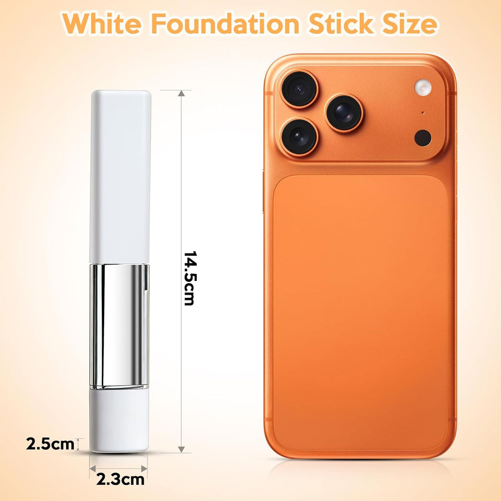 Upgrade 2 in 1 Blanc Cover Cream Stick V - Color Changing Foundation Stick with Volufiline - Hydrating Concealer Base Makeup, Dual-Ended with Built-in Brush, Portable for Daily Use