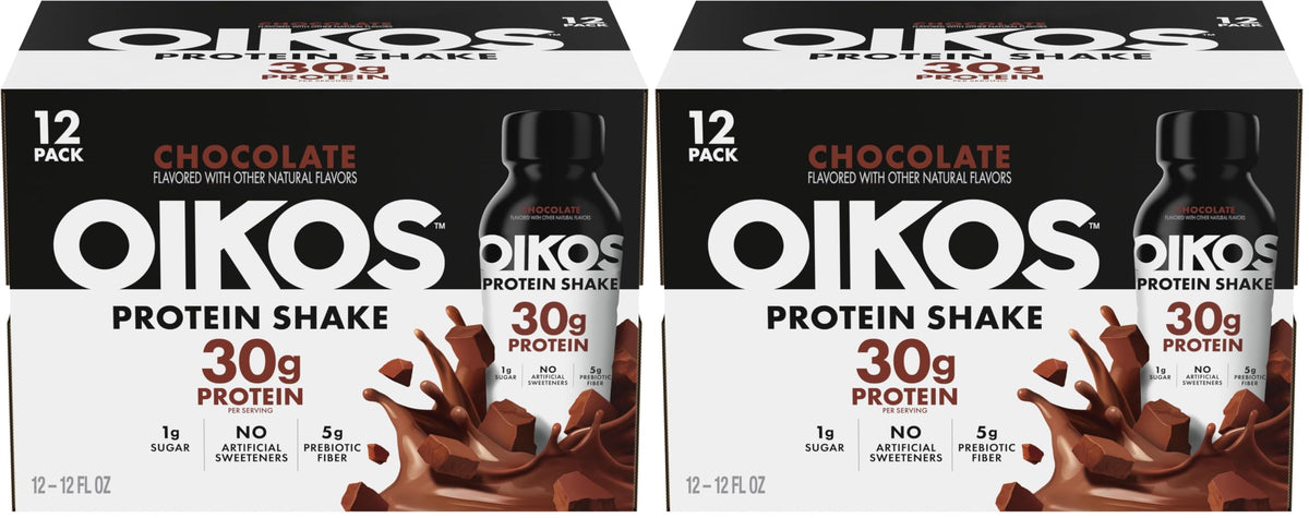 Oikos Protein Shake, Salted Caramel, 30g Protein, 12 fl oz, 12 Count