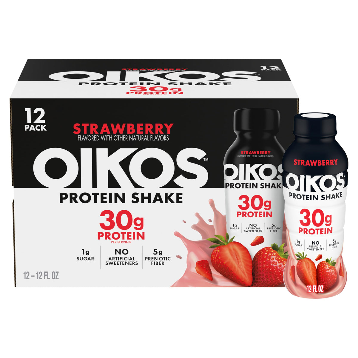 Oikos Protein Shake, Salted Caramel, 30g Protein, 12 fl oz, 12 Count