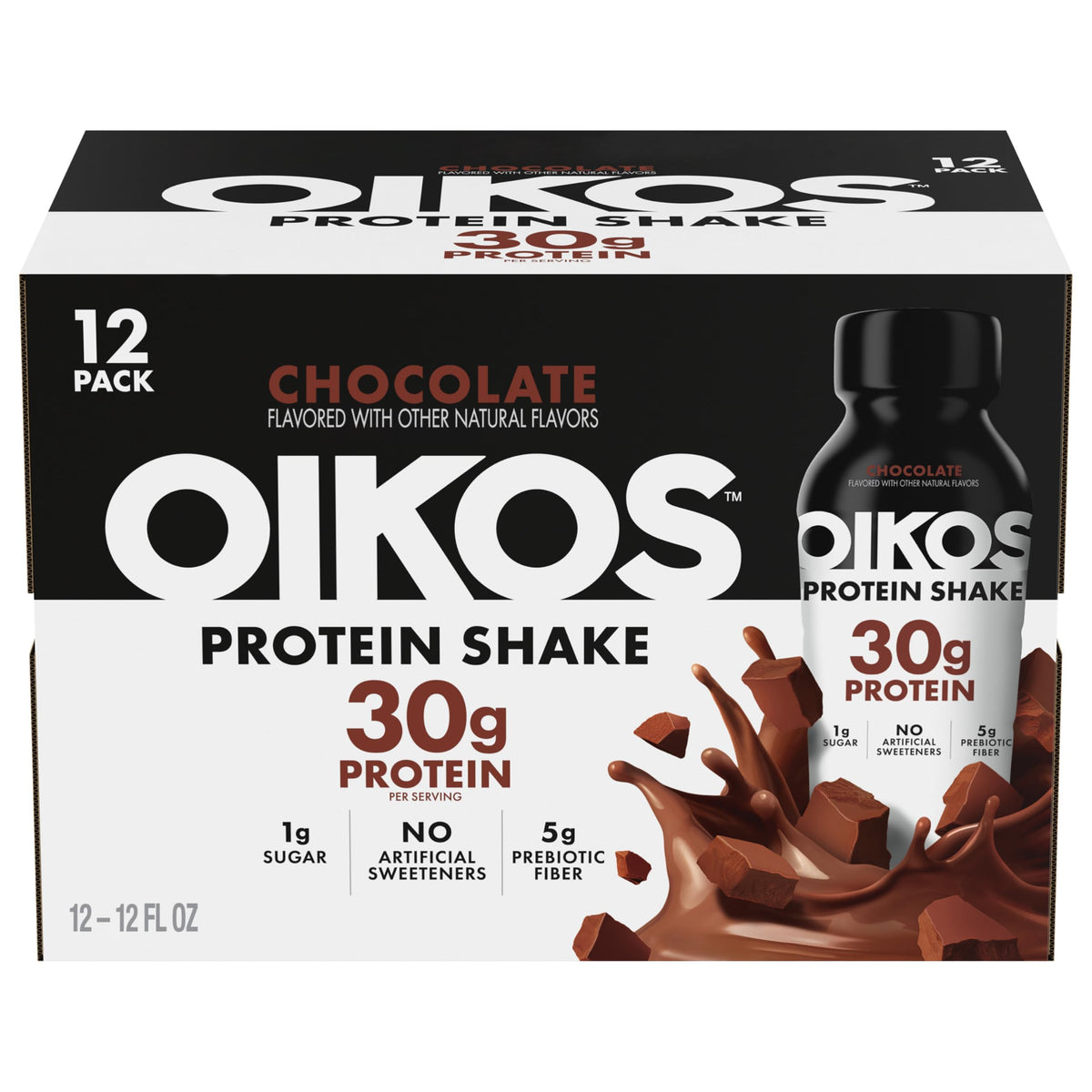 Oikos Protein Shake, Salted Caramel, 30g Protein, 12 fl oz, 12 Count