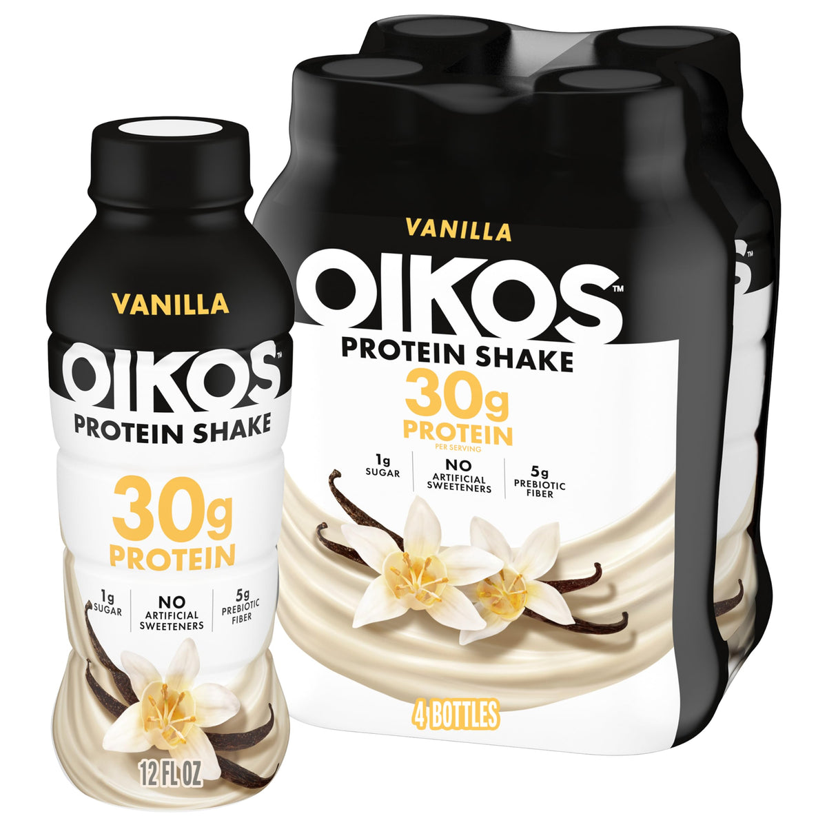 Oikos Protein Shake, Salted Caramel, 30g Protein, 12 fl oz, 12 Count