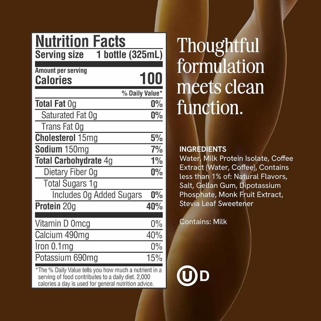 PRES Protein Coffee, Caramel, High Protein, Real Cold Brew, 20g Protein, 1g Sugar, 100 Calories, Protein Snacks, No Added Sugar, Coffee, Breakfast, Protein, Kosher, Soy Free, Nut Free, Non-GMO, Low Carb (12 Pack)